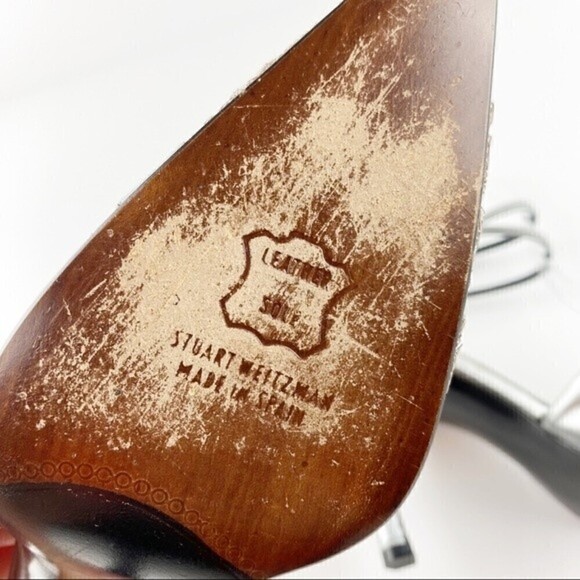 Stuart Weitzman Sliver Lace Pointed Closed Toe Stiletto Heels Size 7 Wide - Picture 9 of 10